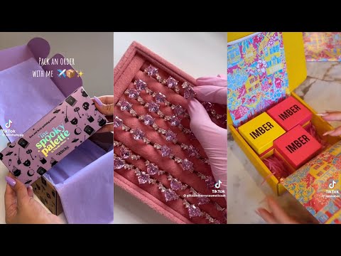 ASMR Small Business Packaging Orders TikTok Compilation pt. 19 🎁✨