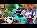 ロボカーポリー 出動！キキくんを助けよう！❤パトカー❤はたらく車❤トイバス（ToyBus) キッズ おもちゃアニメ