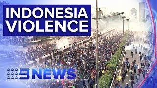 Violent protests in Indonesia over new laws including extramarital sex ban | Nine News Australia