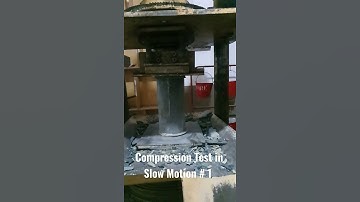 Compression Test in Slow Motion # 1 | #concrete #cylinder #compressiontest #compression #asmr