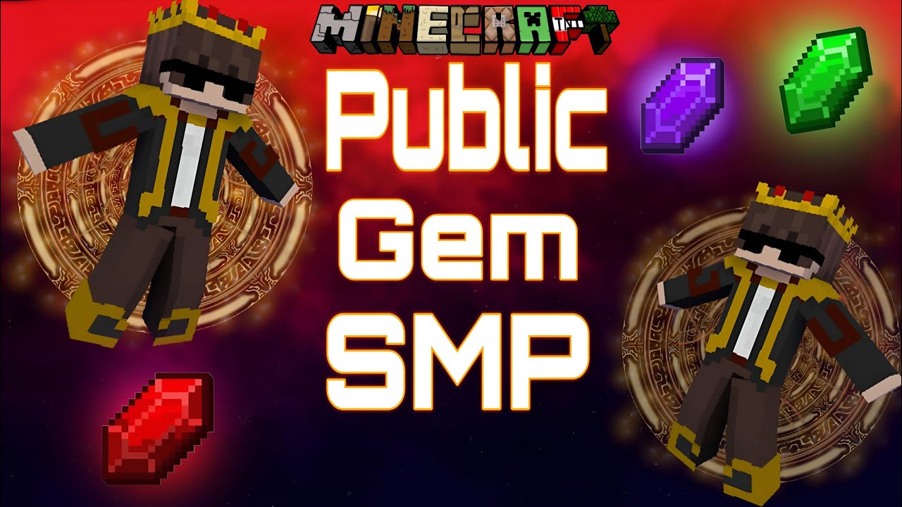 Join Public GEM SMP Live 🔴 | PUBLIC SMP JAVA + BEDROCK | Public ...