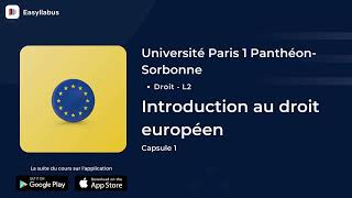 Download Lagu PARIS 1 - L2 : Droit | Introduction au droit européen - Capsule 1 MP3