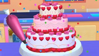 Fun 3D Cake Cooking Game - My Bakery Empire Color, Decorate & Serve Cakes - The Love Hearts Cake