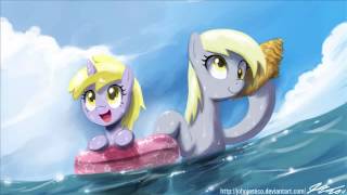 derpy and dinky at the beach