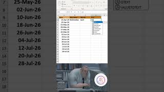 Stop Typing Dates Manually! 😱 Excel Mega Trick #shorts