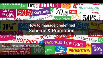 How to manage predefined Scheme and Promotion in Splendid Accounts