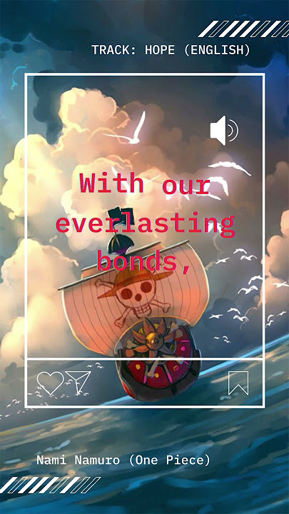 Hope (English Lyrics) -  Namie Amuro (Onepiece) #shorts