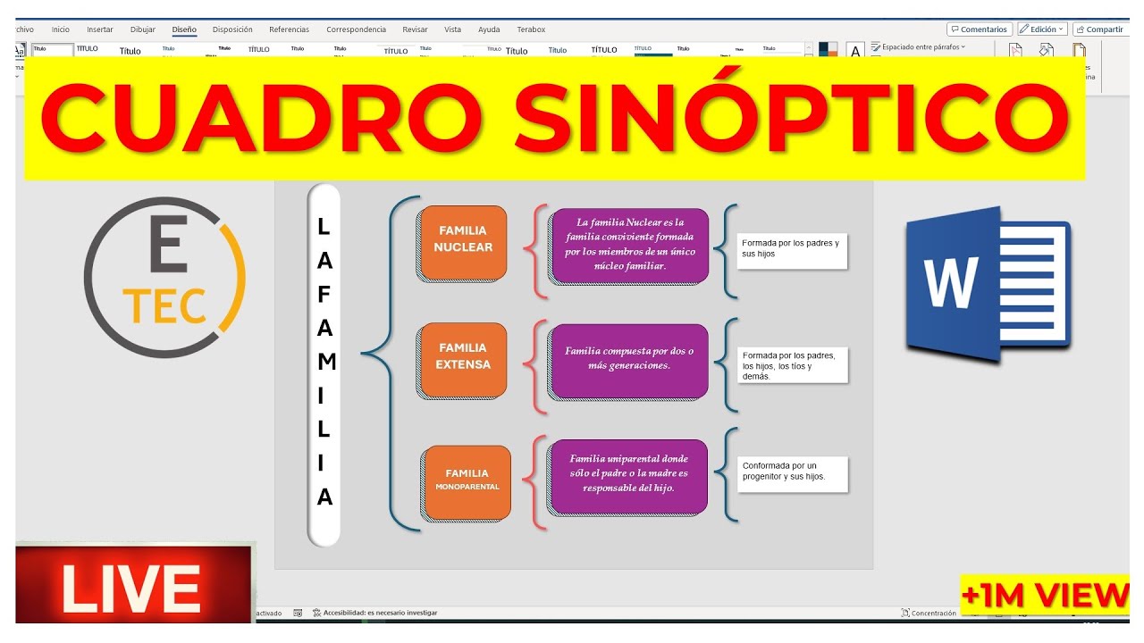 Como hacer un cuadro sinóptico en word - YouTube