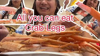 All you can eat Crab Legs@Gran Via Buffet #tonga #family #friends #winstar #eating #mukbang #seafood