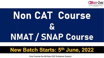 NMAT / SNAP 2022 & Non CAT Course Details || New Batch Starts 5th June,  || Mission Top 25 B-School