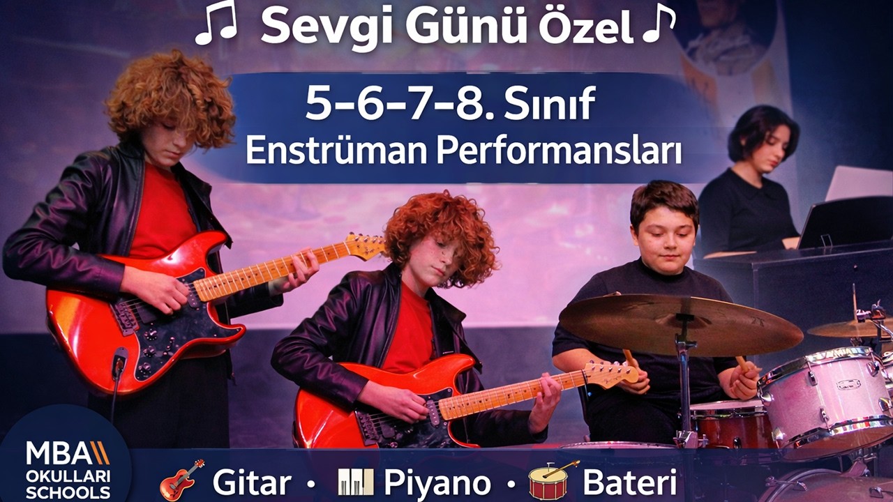 Sevgi Günü Sahnesinde Genç Yetenekler  Gitar, Piyano ve Bateri Performansları