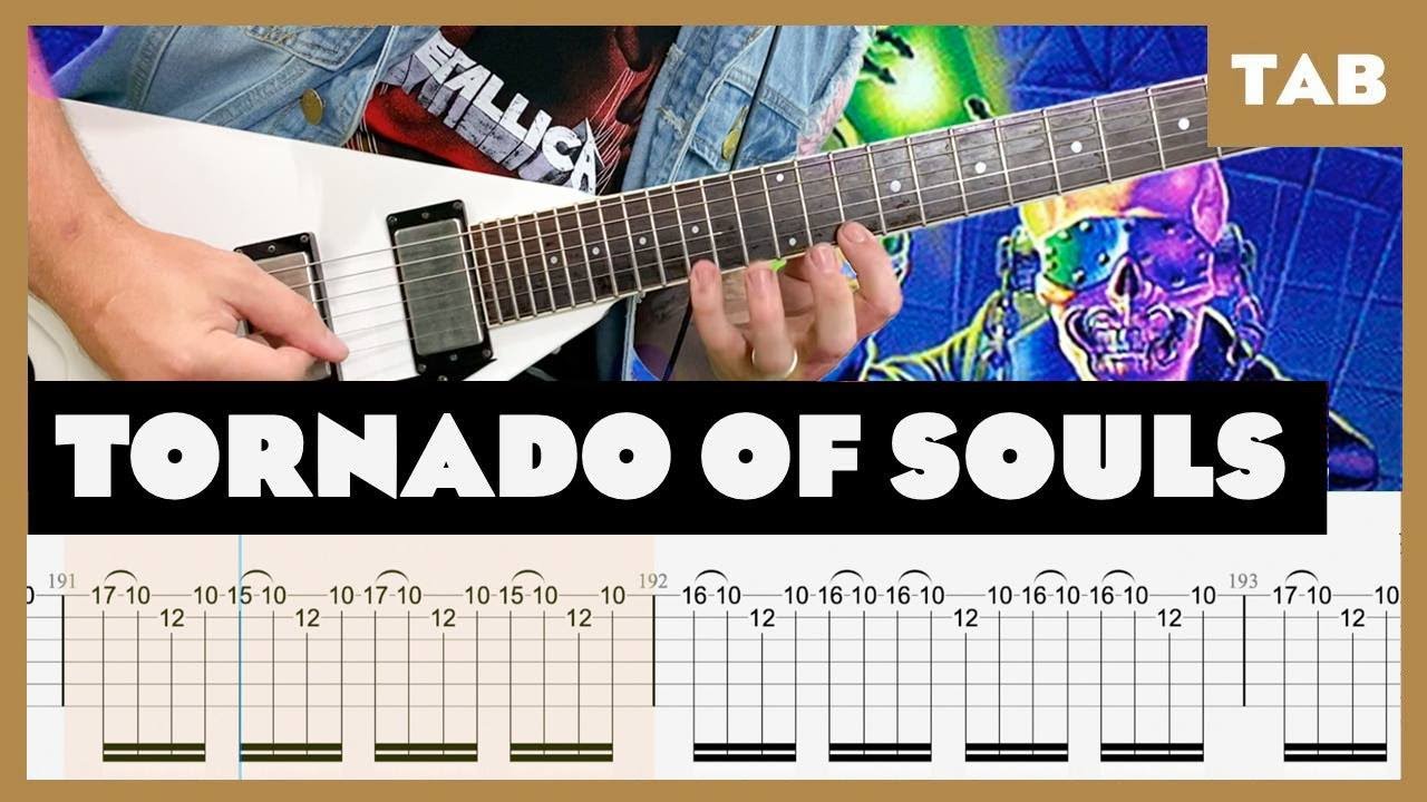 Tornado of Souls Megadeth Cover | Guitar Tab | Lesson | Tutorial - YouTube