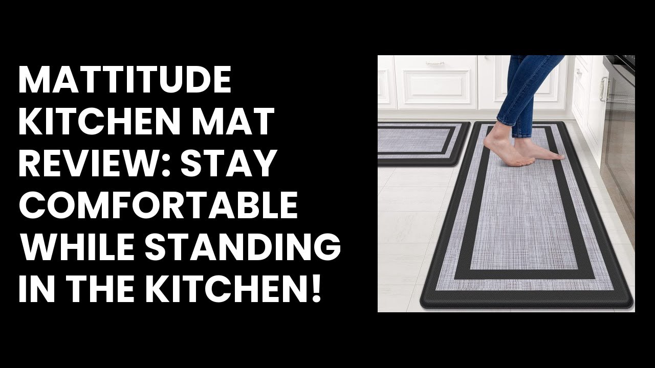 Mattitude Kitchen Mat [2 PCS] Cushioned Anti-Fatigue Non-Skid Waterproof  Rugs Ergonomic Comfort Standing Mat for Kitchen, Floor, Office, Sink