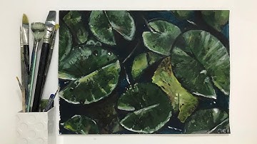 Lily Pond Painting Tutorial by Cheryl Navarro