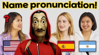 American pronounced Spanish names! La casa de papel   Elite