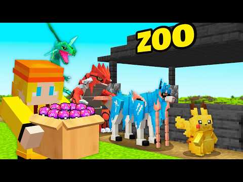 I made a LEGENDARY POKEMON ZOO in Minecraft.