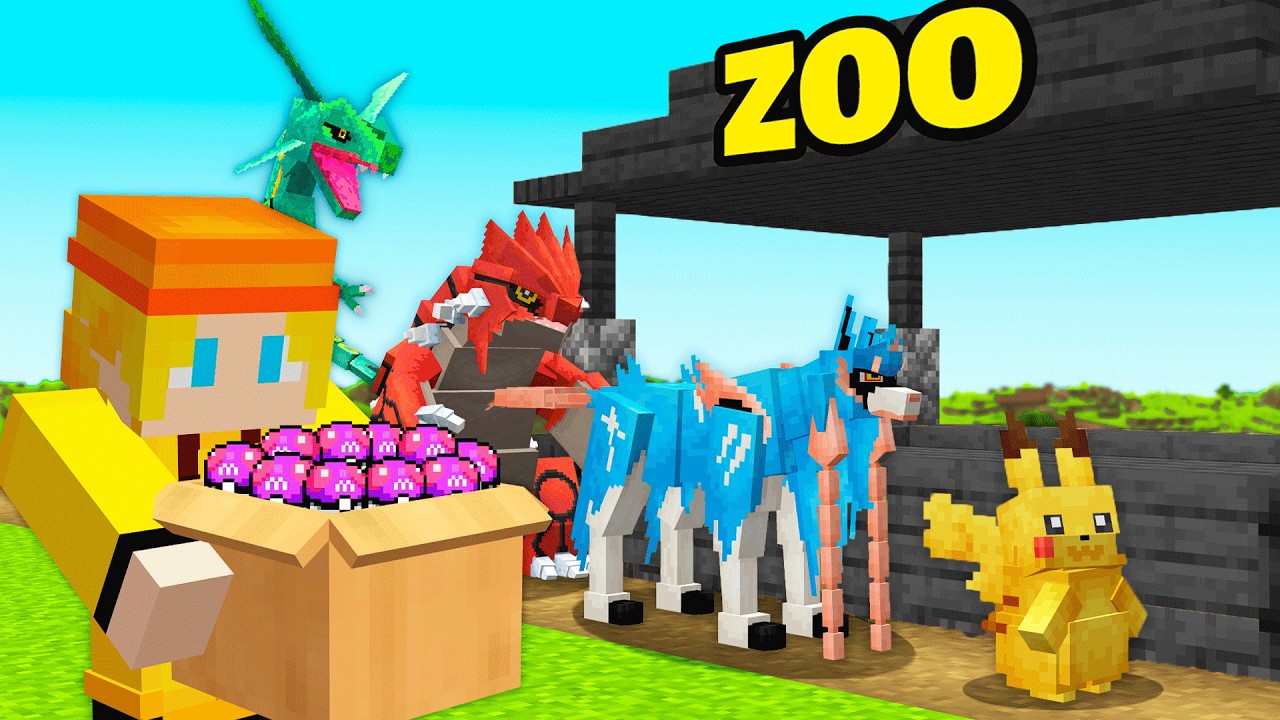 I made a LEGENDARY POKEMON ZOO in Minecraft. - YouTube