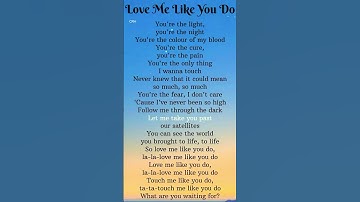 Thumbnail of Ellie Goulding - Love me like you do Lyrics #lyrics #shorts