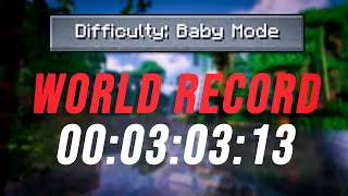 Minecraft FUNDY's BABYMODE WORLD RECORD 3:03:13 Speedrun