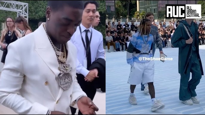 KODAK BLACK AT LOUIS VUITTON AND KENZO SHOWS IN PARIS 