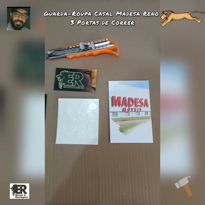 Guarda-Roupa Casal Madesa Reno 3 Portas de Correr