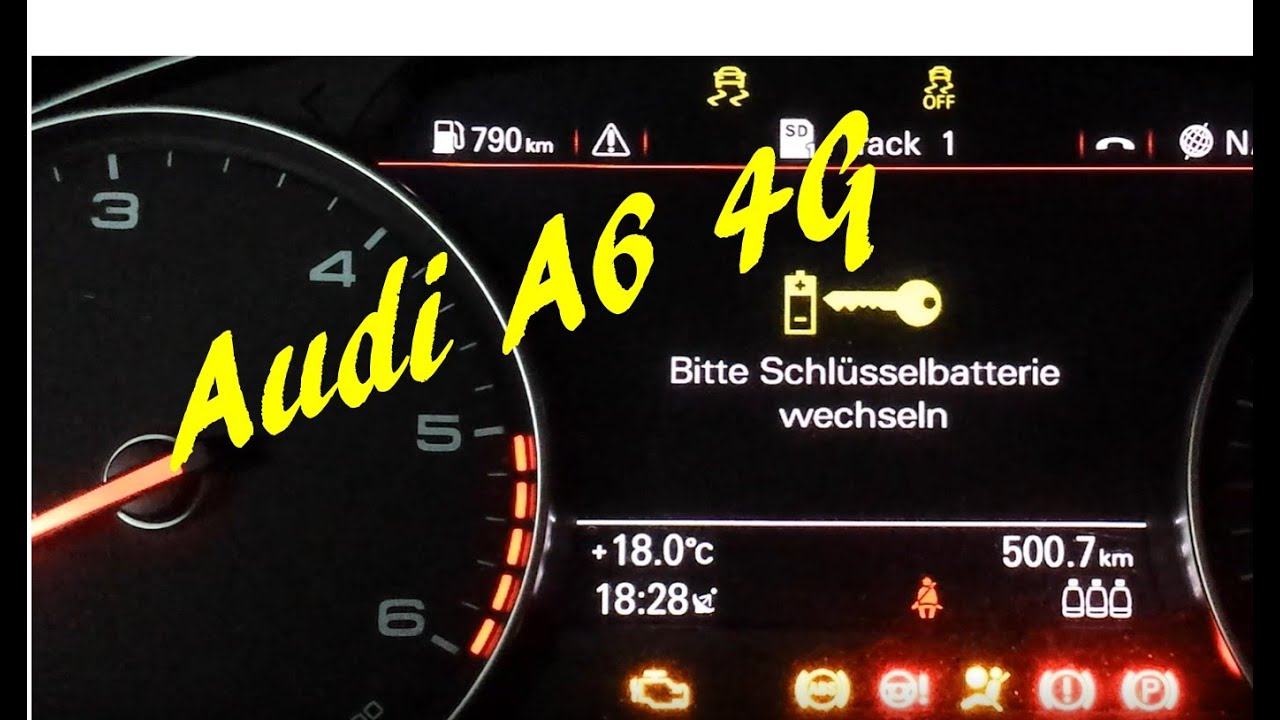 Wo Ist Die Batterie Beim Audi A6 4g Audi A6 4G Check and change the key battery , Schlüsselbatterie testen