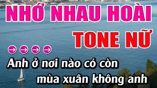 Karaoke Nhớ Nhau Hoài Tone Nữ Lâm Beat Karaoke Nhạc Sống - Beat Mới