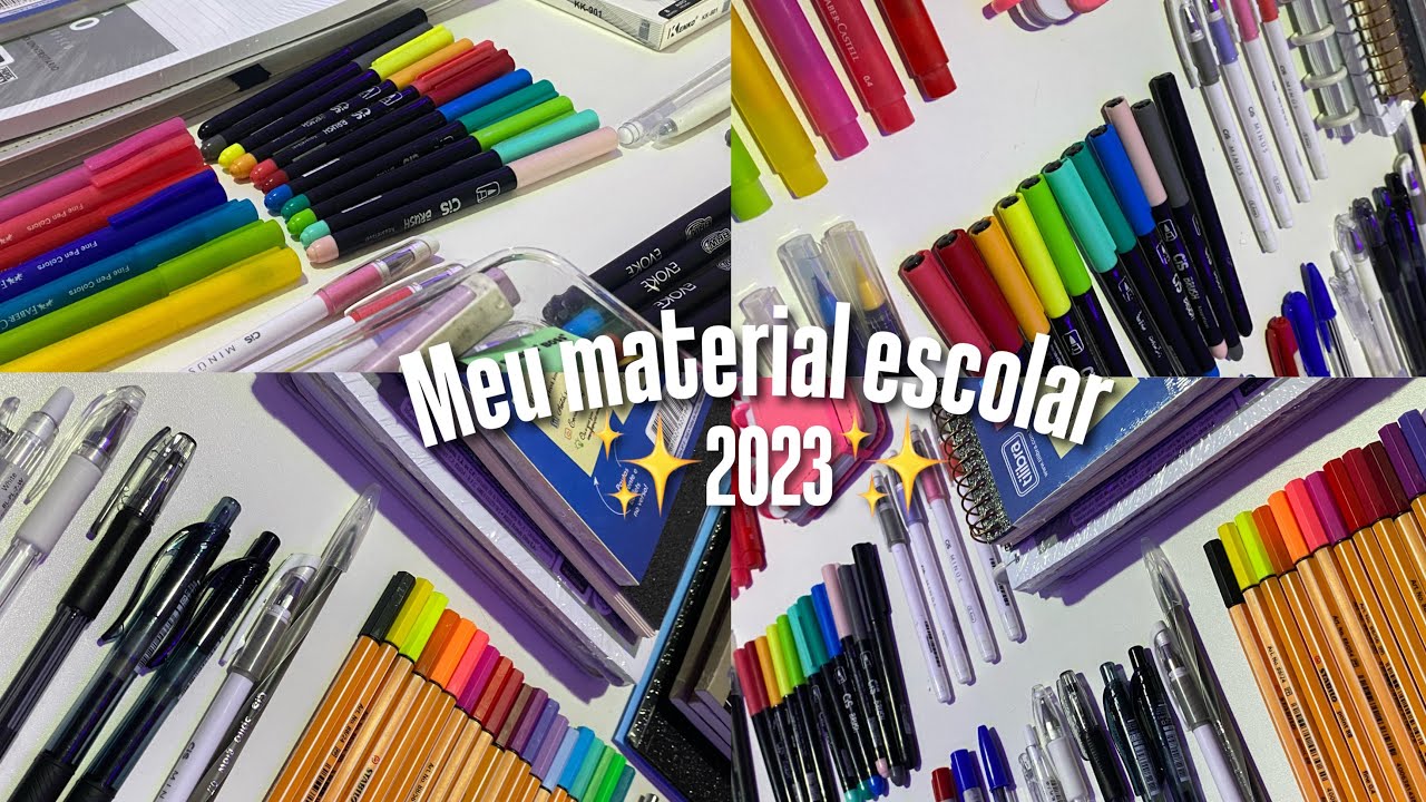 Meu material escolar 2023 + pen test 💗