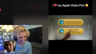 xQc Dies Laughing at Apple Vision Pro's First Update