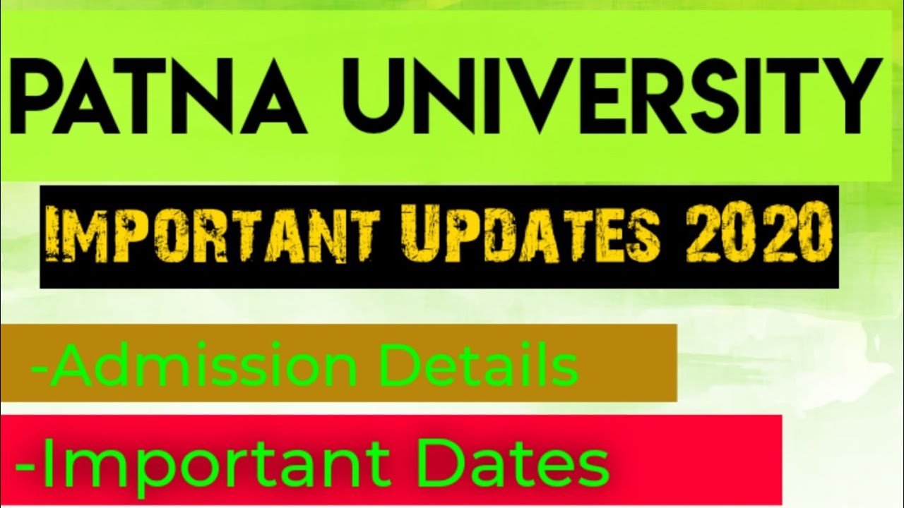 Patna University Application form and Admission details 2020
