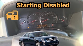 Cadilac STS Starting Disabled Problem (Reset Disable Bypass theft system) #howto