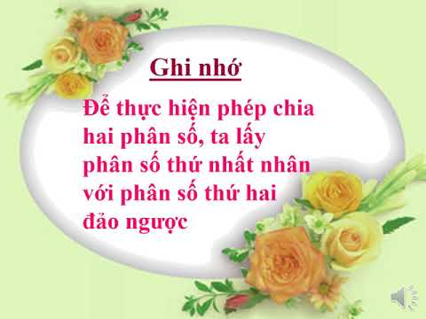 TOÁN TUẦN 25 LỚP 4 Phép chia phân số