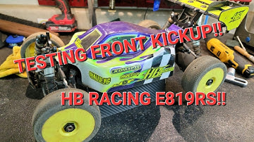 Testing front kick-up on my HB Racing E819RS!