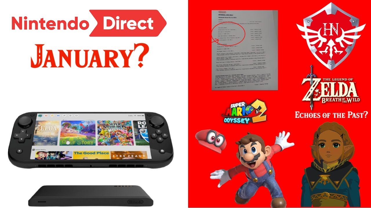 HUGE Nintendo Direct January 2021 LEAK!? Switch Pro, Mario Odyssey 2, and  Breath of the Wild 2!!