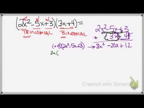 Vertical method (stacked) for multiplication