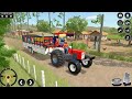 Indian Tractor Simulator Gameplay 🚜 | 本物の村の生活 Farming & Cargo Transport Android ゲームプレイ