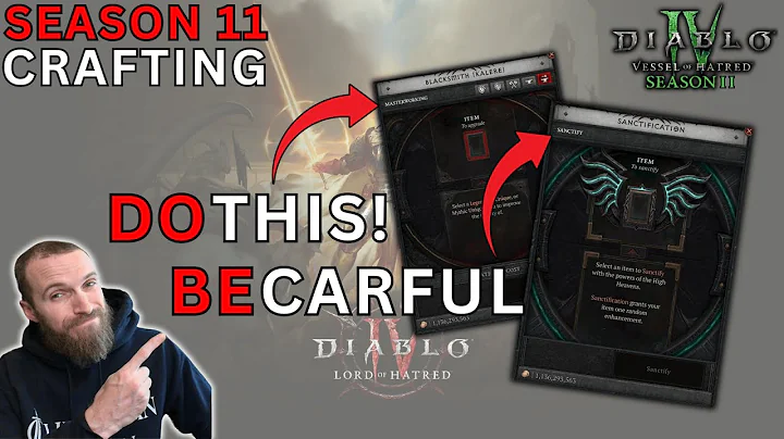 KEY Masterworking, Tempering & Sanctification Tips to MASSIVELY Boost Power | Diablo 4 Season 11
