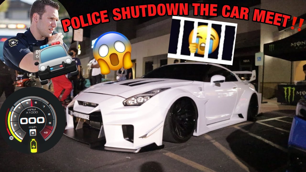 INSANE CAR MEET GETS SHUT DOWN BY COPS‼️🚨🚓 - YouTube