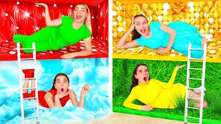 Habitaciones Secretas Bajo la Cama Desafío de Los Cuatro Colores | Guerras de Bromas BaRaFun