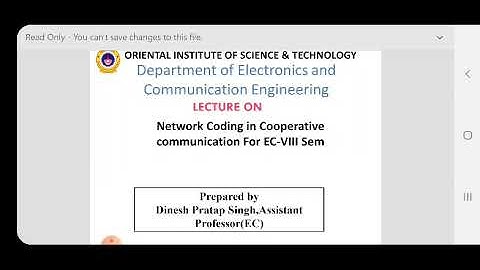 Network coding in Cooperative communication by DP singh,AP
