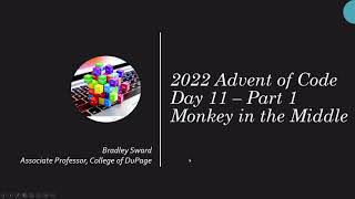Python Solution - Advent of Code 2022 - Day 11 - Part 1 - Monkey in the Middle
