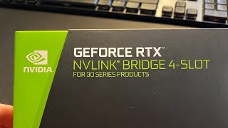 GeForce RTX nvlink bridge 4-slot для RTX 3090 обзор распаковка