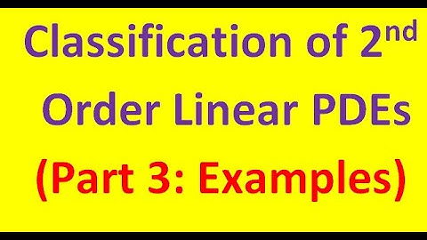 Classification of Second Order Linear PDEs 3 (Examples)