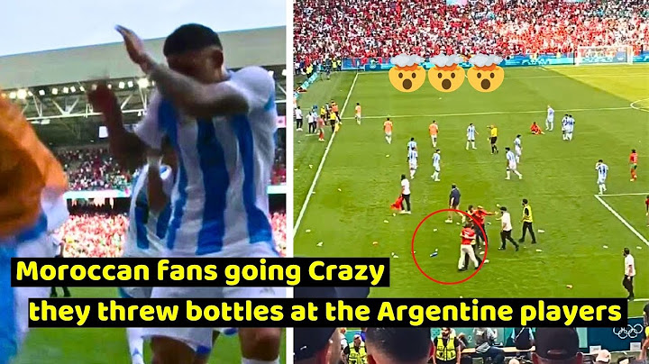 Morocco fans going crazy after Medina equalized in Argentina Vs Morocco Olympics