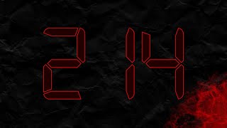 Countdown from 214 to 0 in RED