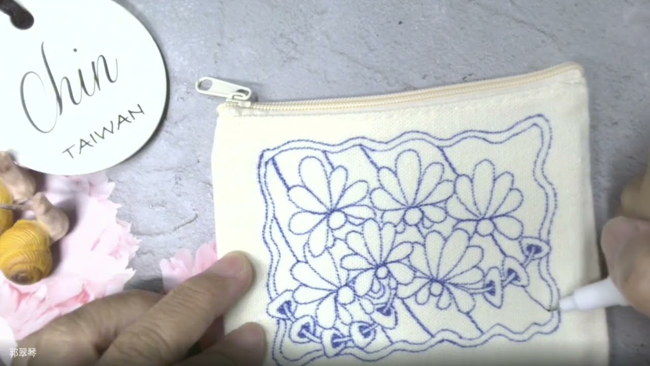 ［Chin禪繞］EP121 簡單禪繞帆布袋系列5-2 ［可愛小花叢］