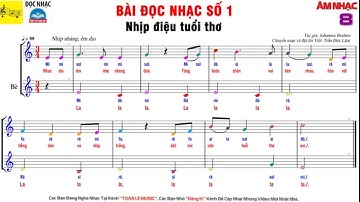 BÀI ĐỌC NHẠC SỐ 1 - LỚP 8 | SGK Chân Trời Sáng Tạo | ÂM NHẠC 8