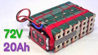 DIY 72V 20Ah Li-Ion Battery Pack for Lead Acid Powered e-Bike using EVE INR21700/50E 20S 4P