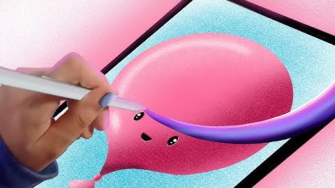 balloon digital art process video for beginners in one minute | autodesk sketchbook ( #shorts )