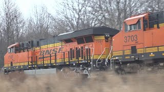 Chasing 2 BNSF Engines On Norfolk Southern Train! CSX Train Long Range View! Ride w Me To Go Railfan